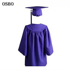 2019 Purple wholesale hot sell children Cheap graduation gown robe  with cap