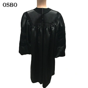 Wholesale black graduation gown high school doctor graduation gown