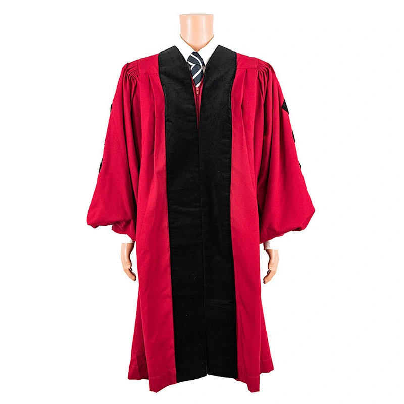 Hot Sell Design 100% polyester Adult School Uniform American Graduation Doctoral Academic Doctoral Gown