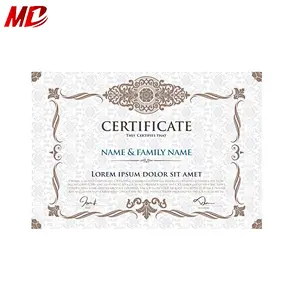 Gold Foil Hot Stamping A4 Award Degree Certificate Printing Paper