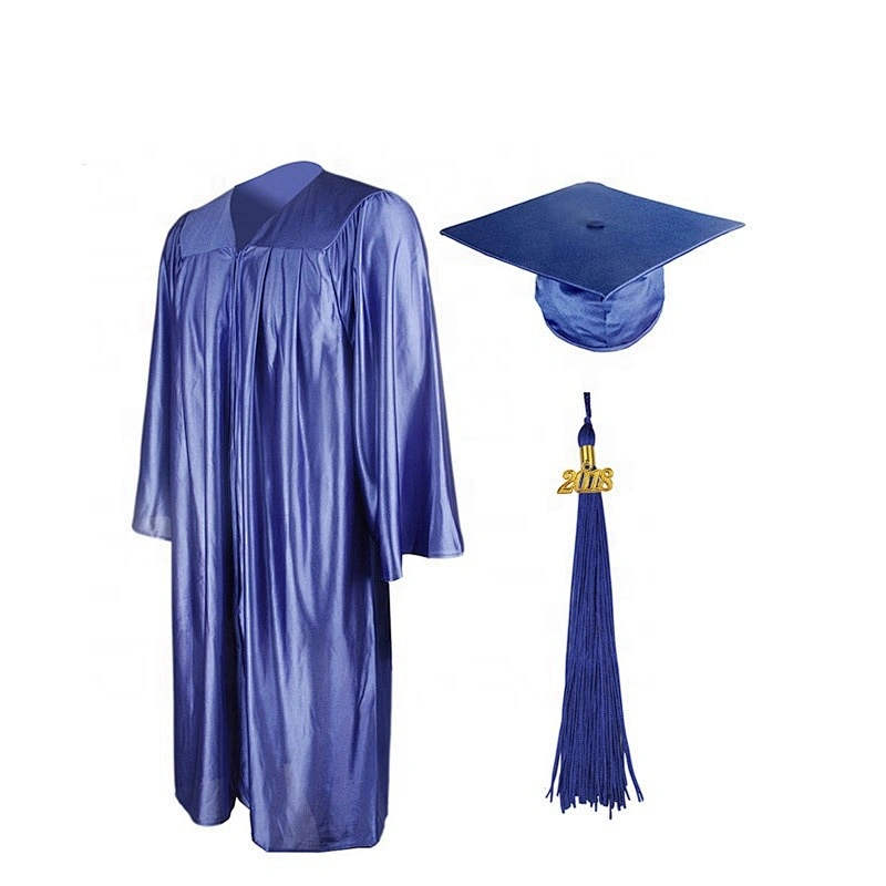 Maroon Shiny Children Graduation Gown