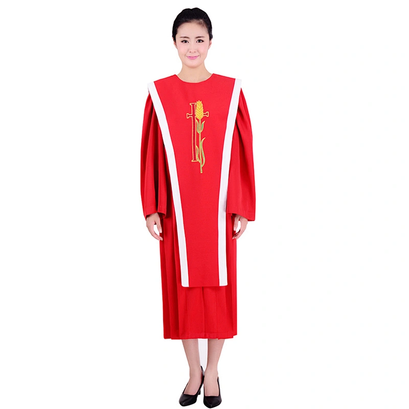 Blue Red adults Choir Gown Church Sing Robe Clergy Vestments European standard church choir robes designs