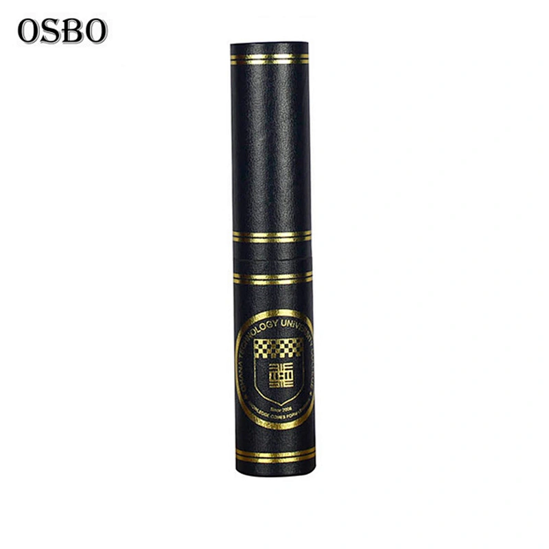 Leatherette Paper Gold Stamping Diploma Rolls Certificate Tubes
