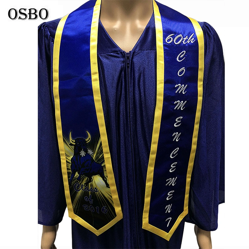 Fashion Wholesale University Classic Graduation Stole Graduation Stole With Slanted End