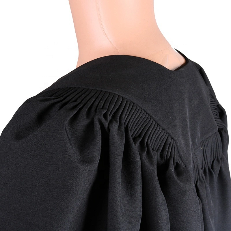 UK Plain adult  black matte Bachelor Graduation Gown With Mortarboard Foldable