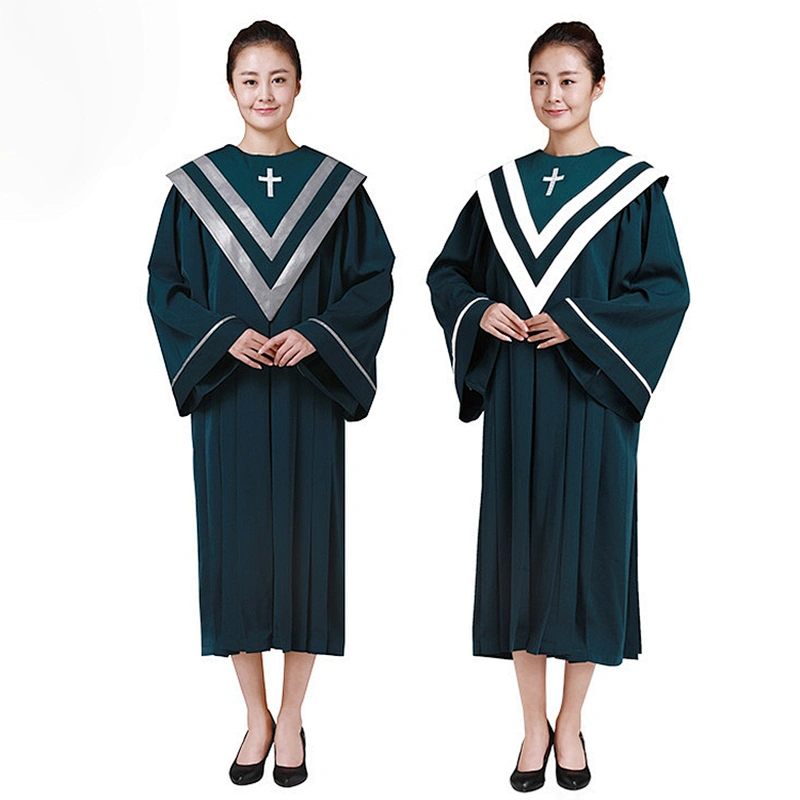 Custom Designs 100% Polyester Long sleeve Free church choir robes designs