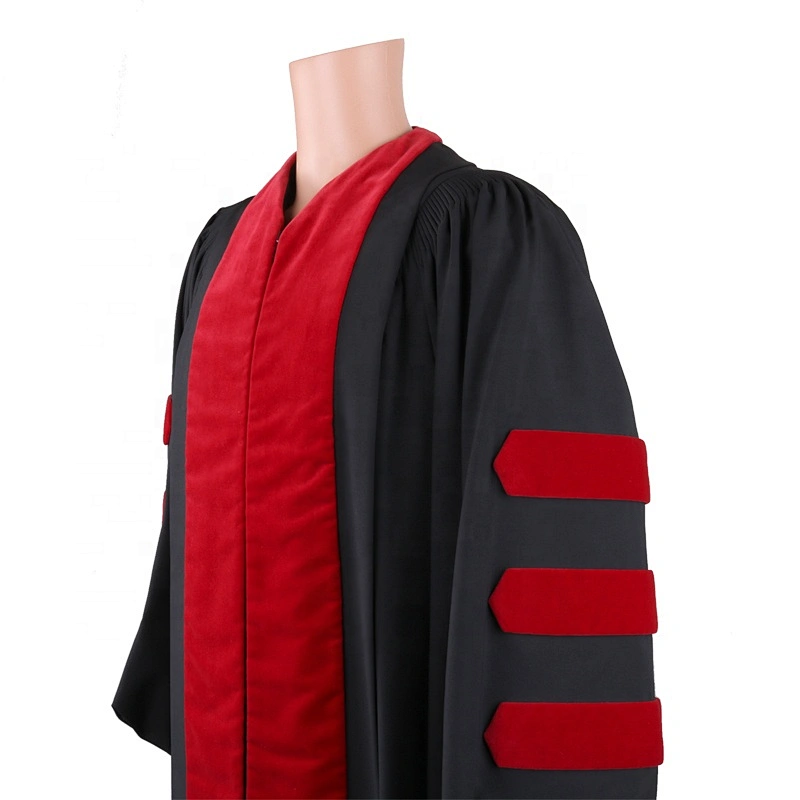 high quality deluxe black and red church pulpits clergy/Pastor robes and gowns