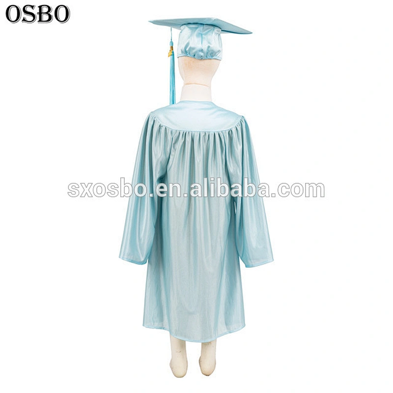 Wholesale customized shiny polyester graduation gown for student