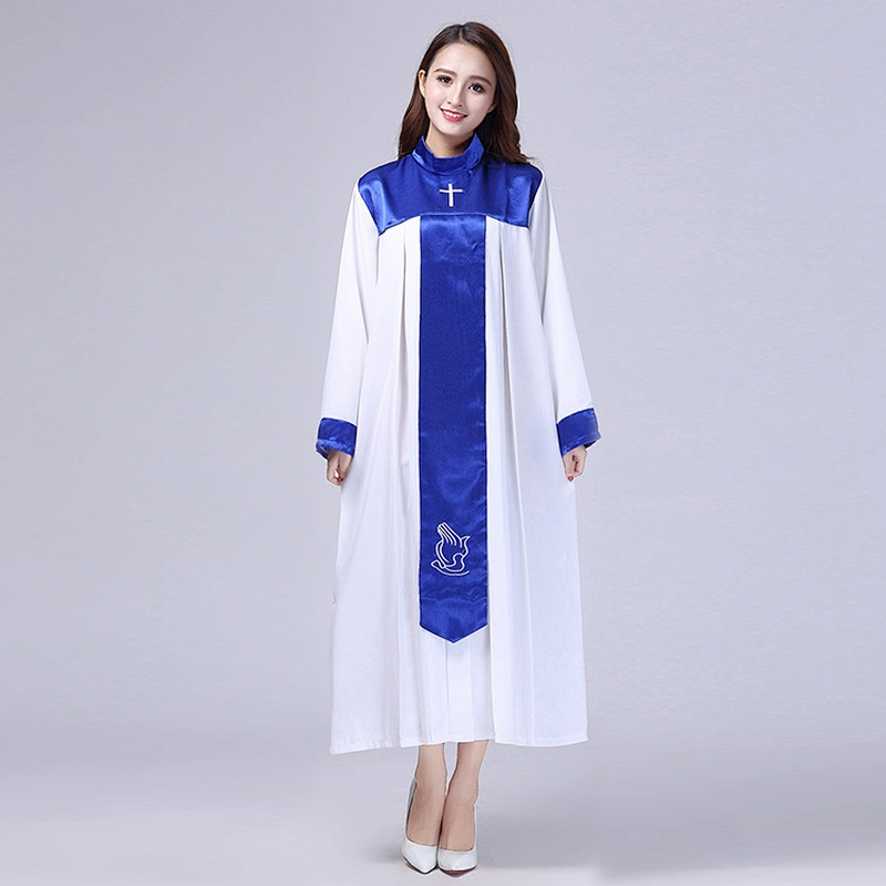 Christian church choir dress Woman Singing clothes Long sleeve Free choir robes priest gown