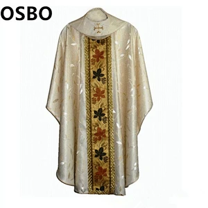 Custom Wholesale high quality embroidery church clergy robe preist vestment