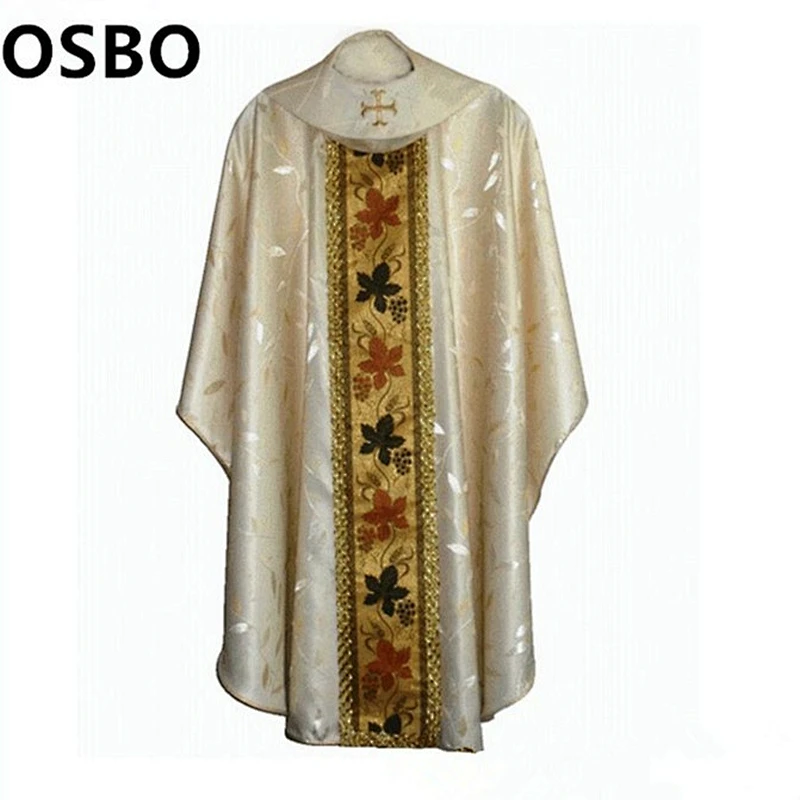 Custom Wholesale high quality embroidery church clergy robe preist vestment