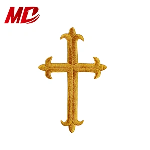 Maroon and White Gold Band Piping Reversible Clergy Stole with Cross