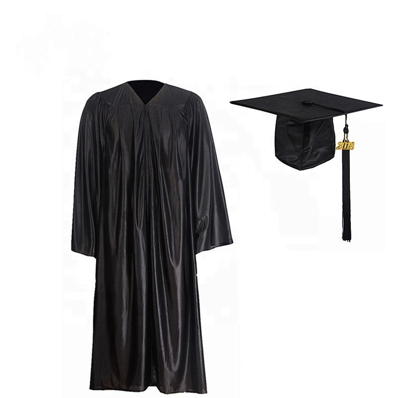 Children Customized Forest Green Shiny Graduation Gown Cap