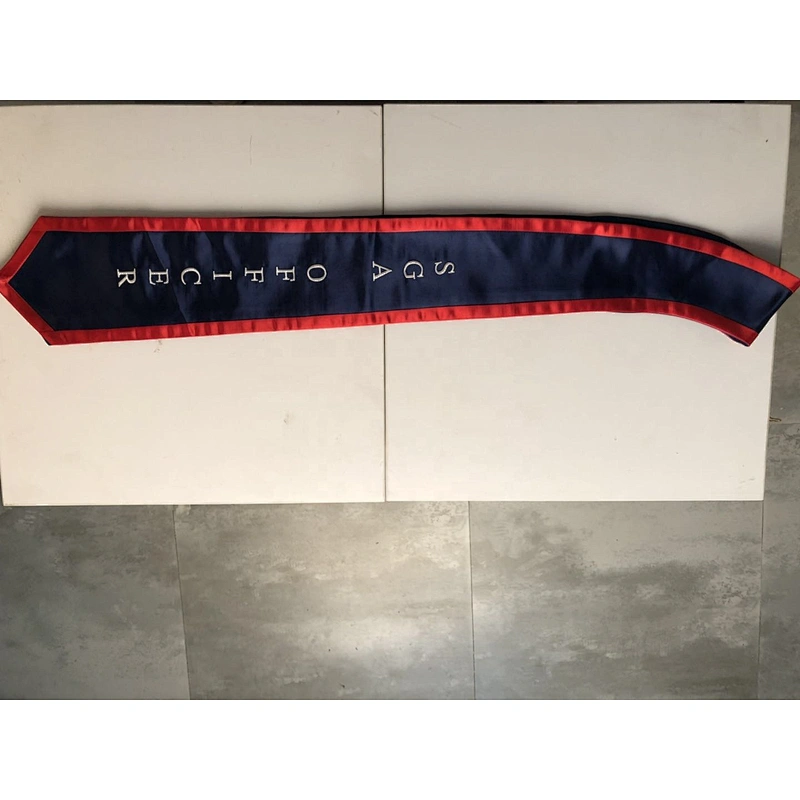 New Design High Quality University Graduation Embroidery  stole sash