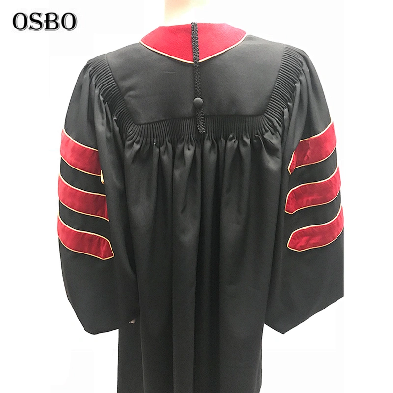 Custom design college uniform gown high school doctoral graduation gowns