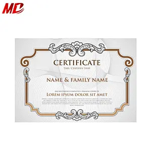 Gold Foil Hot Stamping A4 Award Degree Certificate Printing Paper