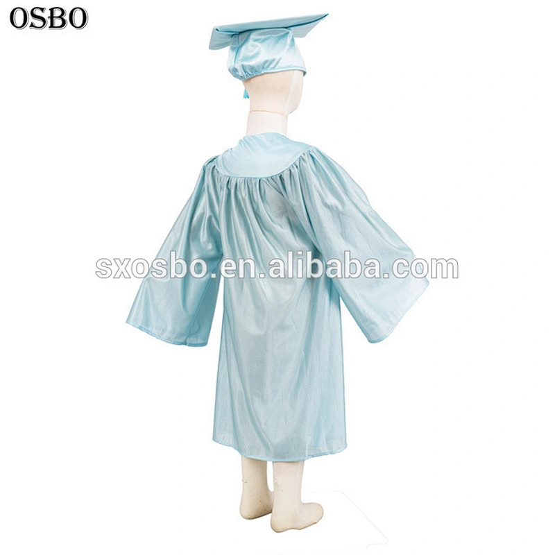 Wholesale customized shiny polyester graduation gown for student