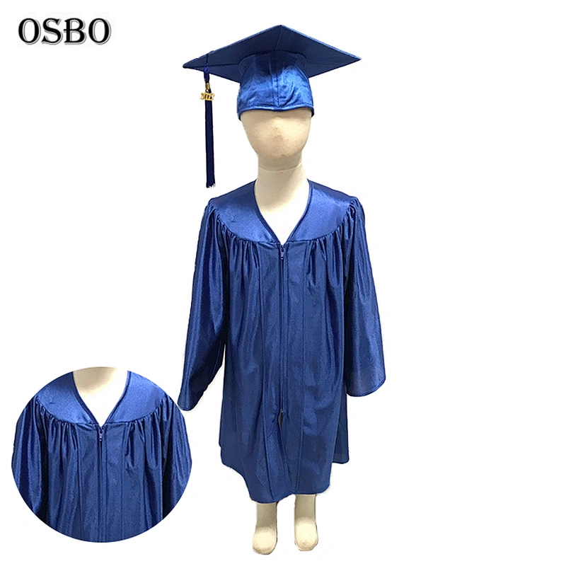 Kindergarten children cap and gown graduation robe