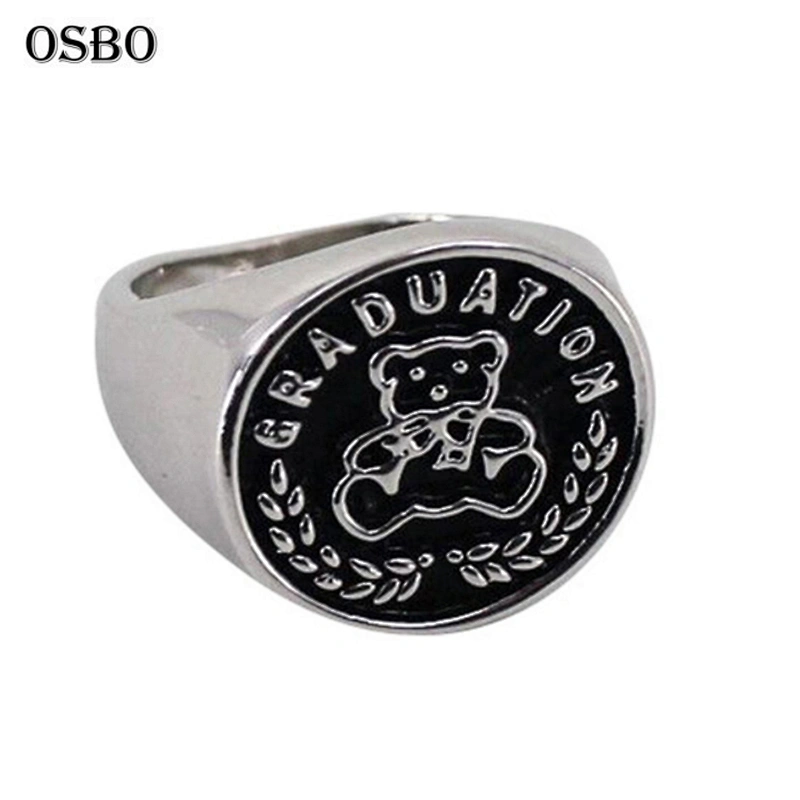 Custom men and women students graduation gift gold ring