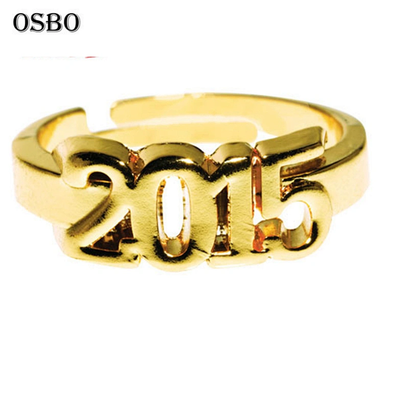 Custom men and women students graduation gift gold ring