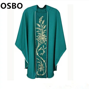 Custom Wholesale high quality embroidery church clergy robe preist vestment