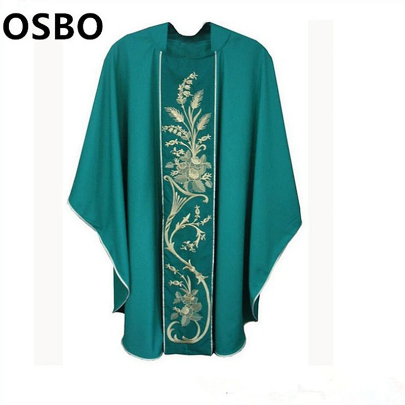 Custom Wholesale high quality embroidery church clergy robe preist vestment
