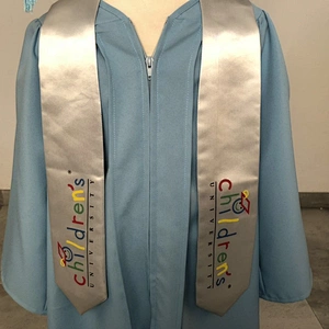 printed colorful  satin graduation stole or sach for children