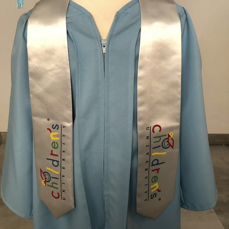 printed colorful  satin graduation stole or sach for children