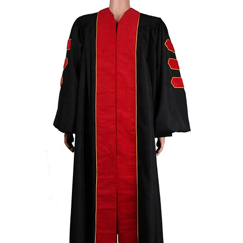 high quality deluxe black and red church pulpits clergy/Pastor robes and gowns