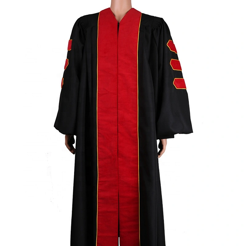 high quality deluxe black and red church pulpits clergy/Pastor robes and gowns