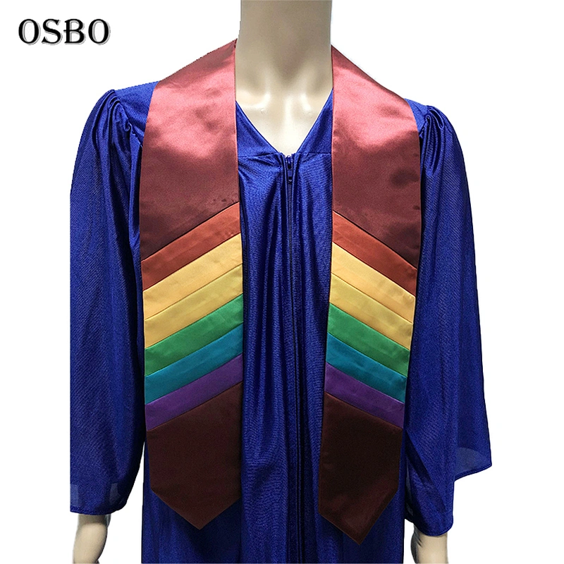 Wholesale Hot Sale Custom Colorful Adult University Graduation Stole
