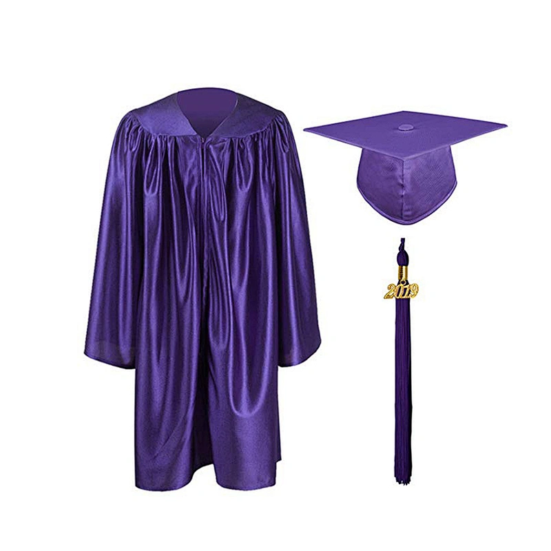 Kindergarten Graduation Cap and Gown Shiny Purple