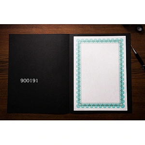 A4 size 210*297mm Lined Texture Art Paper Completion Certificate Printing in Hangzhou