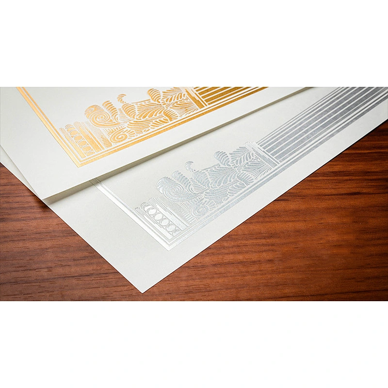 Hot stamping Anti-fake Watermarked paper security certificate paper for Certificate, certificate of honor