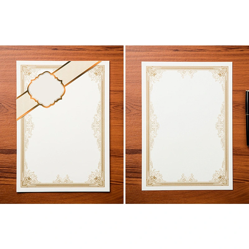 Gold Foil Hot Stamping A4 Award Degree Certificate Printing Paper