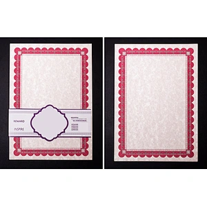 A4 size 210*297mm Lined Texture Art Paper Completion Certificate Printing in Hangzhou