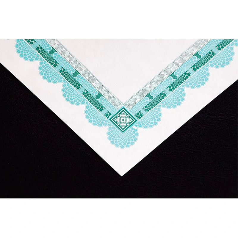 A4 size 210*297mm Lined Texture Art Paper Completion Certificate Printing in Hangzhou