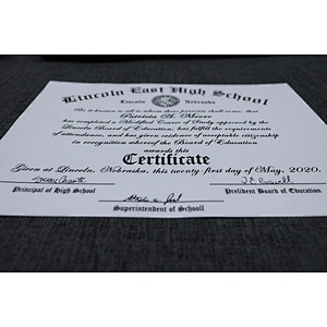 Raised Letter Certificate Paper for Graduates