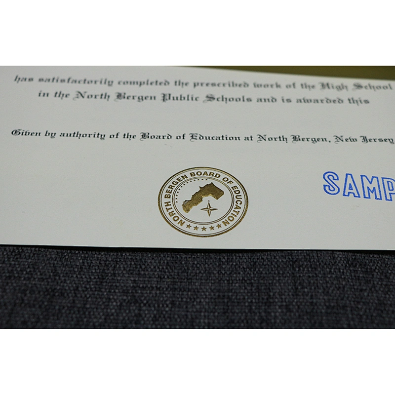 Anti-Counterfeiting Security Certificate Paper with Stamping Hologram