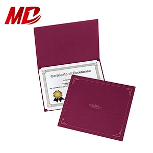 Cheap Certificate embossed Paper with Paper Certificate cover
