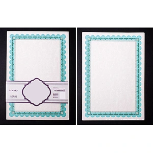 A4 size 210*297mm Lined Texture Art Paper Completion Certificate Printing in Hangzhou