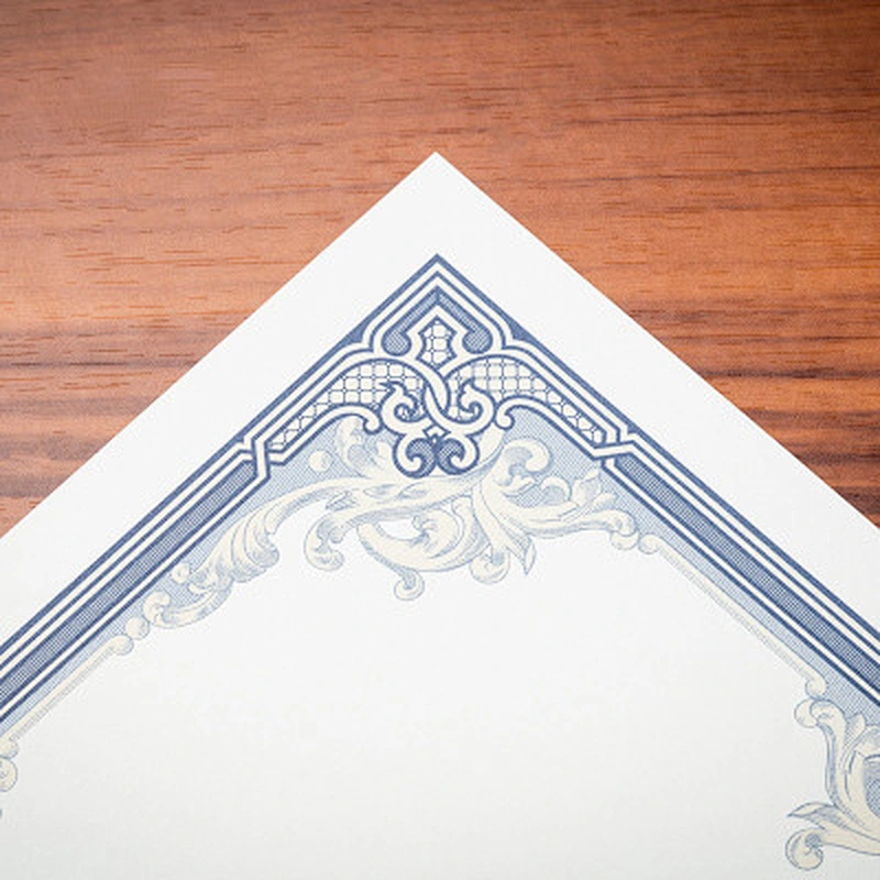 A4 size  certificate in high quality Gold Foil Hot Stamping Printing Paper