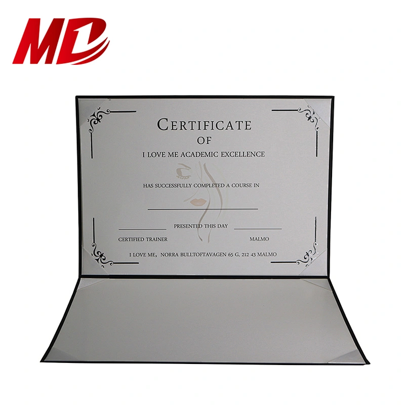 Customized 180GSM Sliver Foil Hot Stamping Award Degree Printing Certificate of A4 size