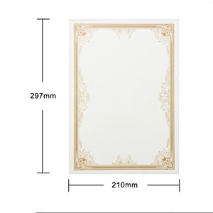Gold Foil Hot Stamping A4 Award Degree Certificate Printing Paper