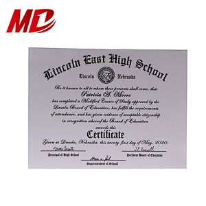 Raised Letter Certificate Paper for Graduates