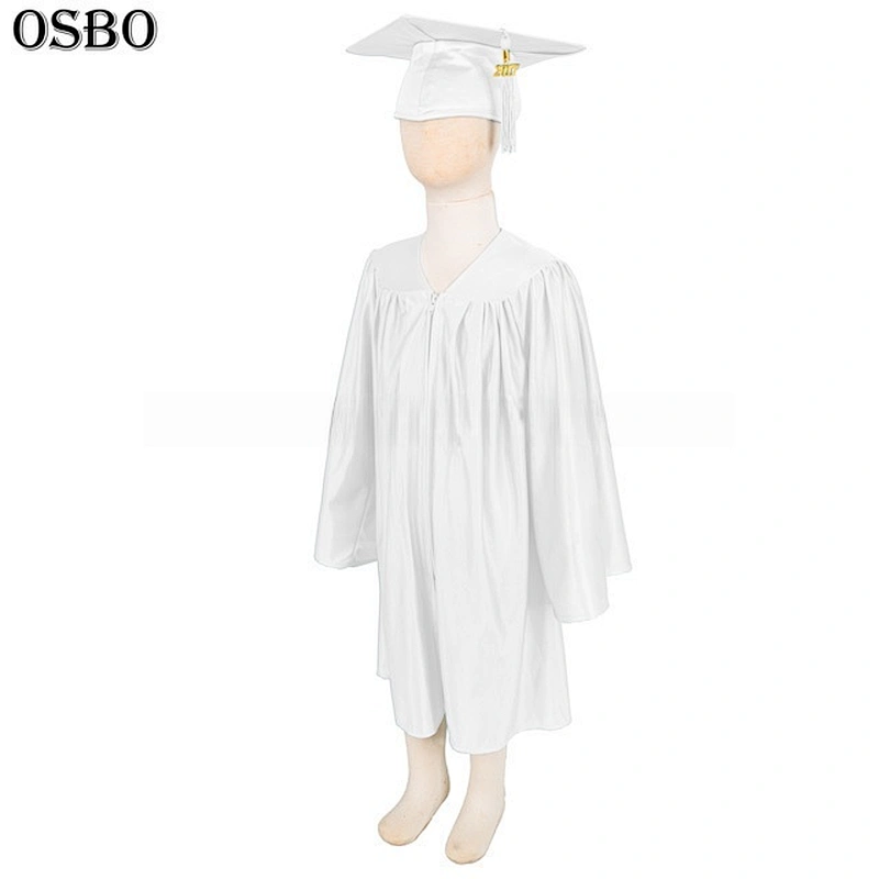 New High Quality Matte Fabric Children's Graduation Caps and Gowns Set for Sale