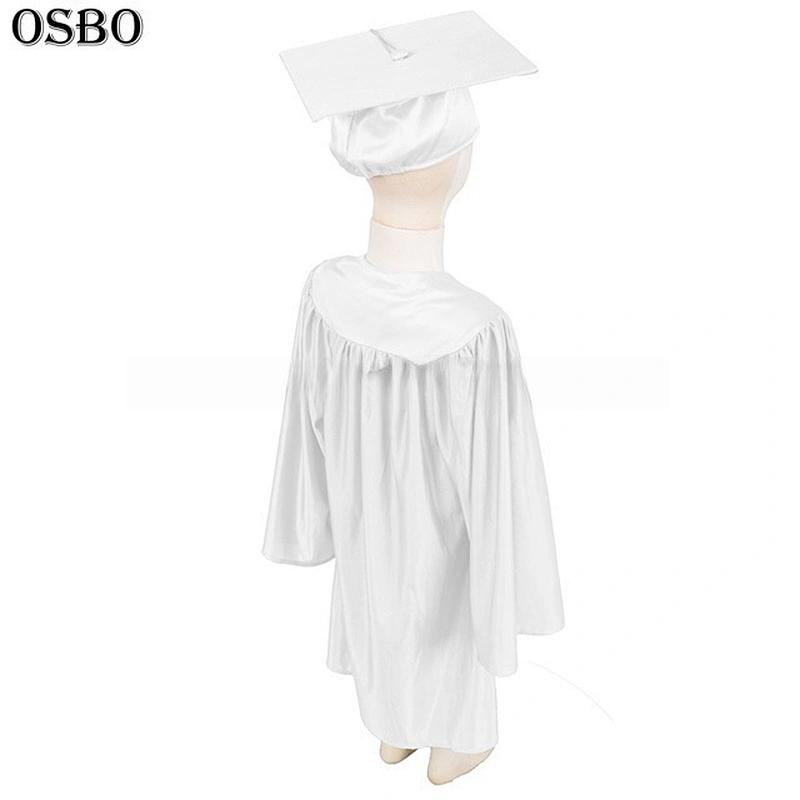 New High Quality Matte Fabric Children's Graduation Caps and Gowns Set for Sale