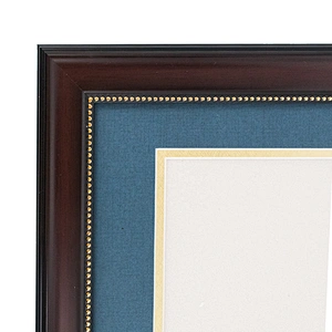 Cheap 8.5x11 Graduation Medal Diploma Certificate Frame with cherry wood gold dot finish