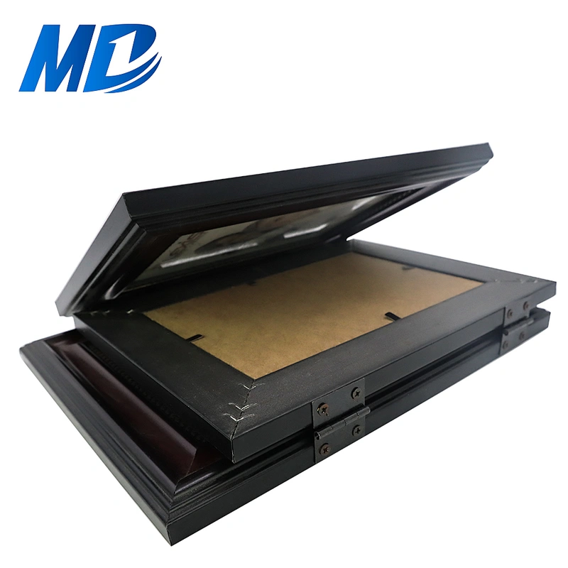 Tabletop PS Photo Frame 4x6 5x7 Hinged Threefold Picture Personalised Photo Frames,Glass Front,Fit for Stands Vertical