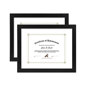2020 Graduation Certificate Frame Diploma Awards Holders Wood Frames 11in by 14in  with double mat